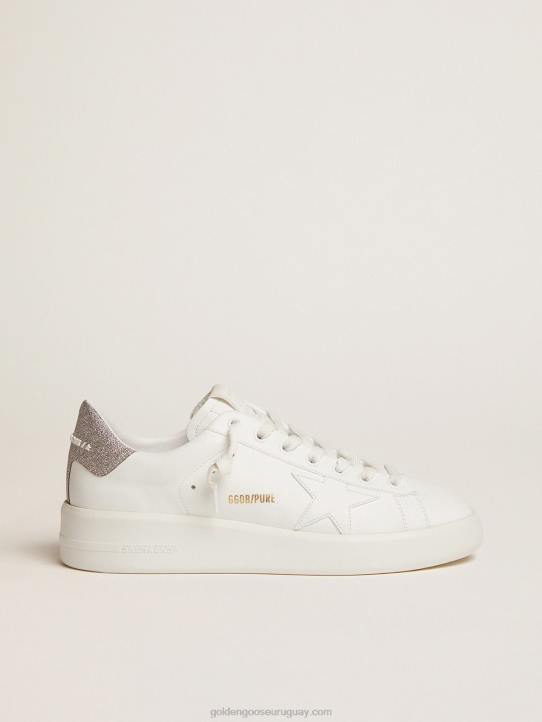 mujer zapatillas purestar con refuerzo plateado brillante en el talónGolden Goose 02H6138