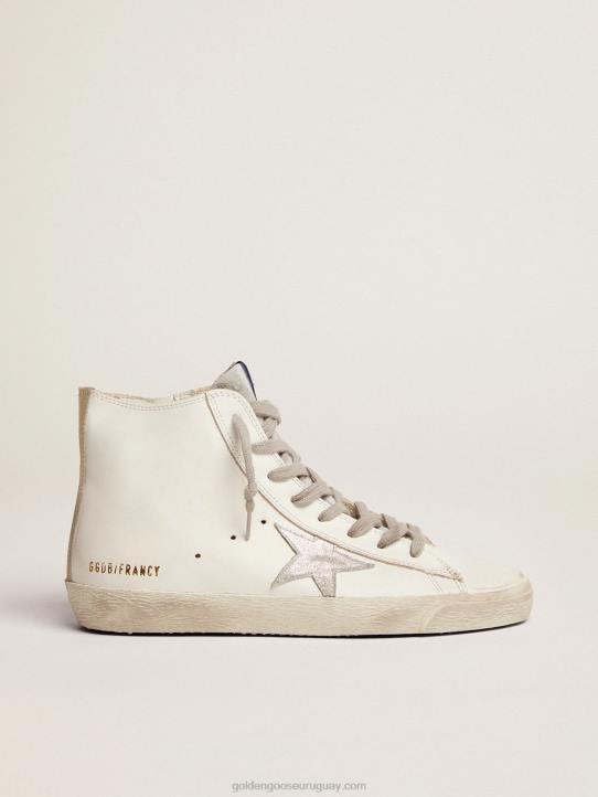 mujer zapatillas francy de piel con estrella de anteGolden Goose 02H6182