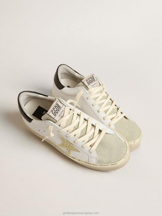 mujer hola estrella con estrella de cristal swarovski y refuerzo negro en el talónGolden Goose 02H6193