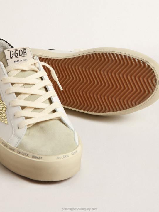 mujer hola estrella con estrella de cristal swarovski y refuerzo negro en el talónGolden Goose 02H6193