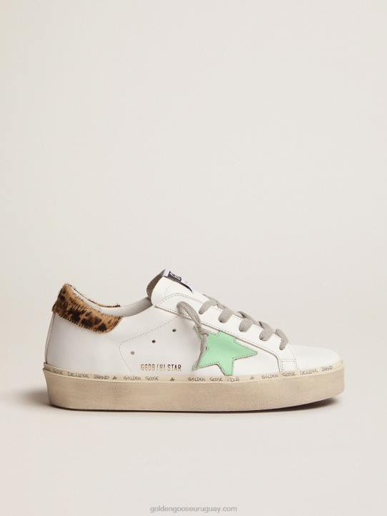 mujer zapatillas hi star con refuerzo del talón con estampado de leopardoGolden Goose 02H6112