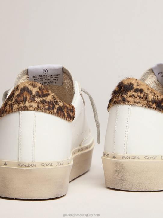 mujer zapatillas hi star con refuerzo del talón con estampado de leopardoGolden Goose 02H6112