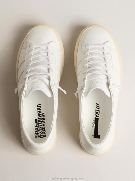mujer yatay modelo 1b zapatillas sostenibles con parte superior de base biológica blanca y yGolden Goose 02H63