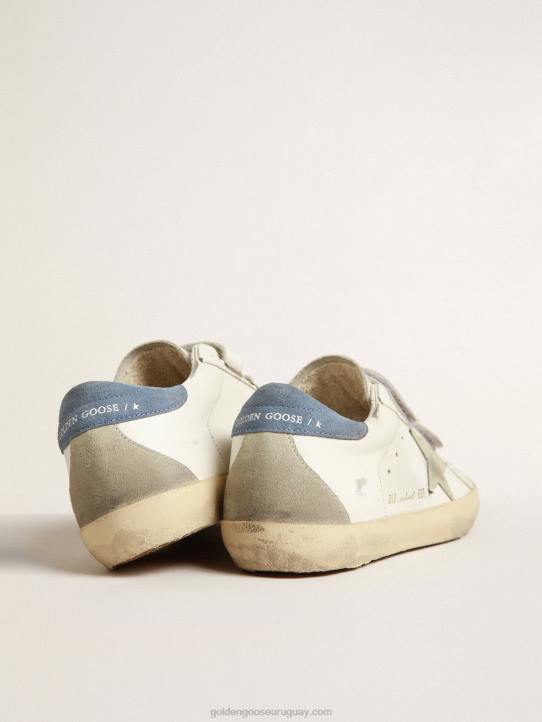 mujer old school con estrella de ante gris hielo y refuerzo del talón azul claroGolden Goose 02H6185