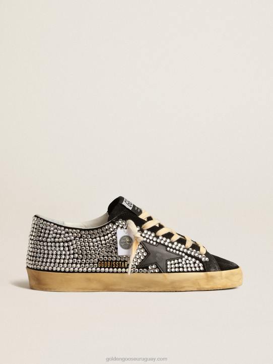 mujer super-star ltd con cristales swarovski y estrella de cuero negroGolden Goose 02H6235