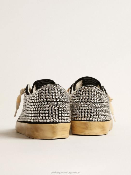 mujer super-star ltd con cristales swarovski y estrella de cuero negroGolden Goose 02H6235