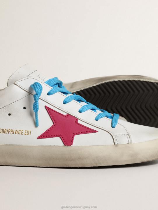 mujer super-star ltd con estrella de ante fucsia y refuerzo de camuflaje en el talónGolden Goose 02H6239