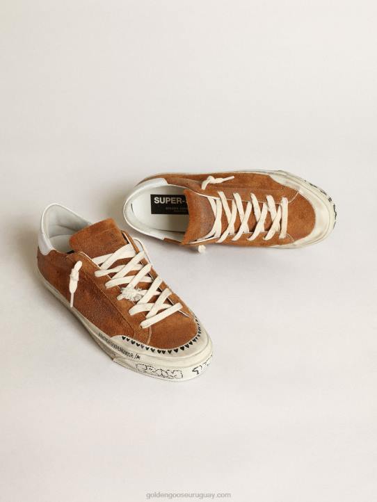 mujer super-star ltd en ante tostado con estrella perforadaGolden Goose 02H6147