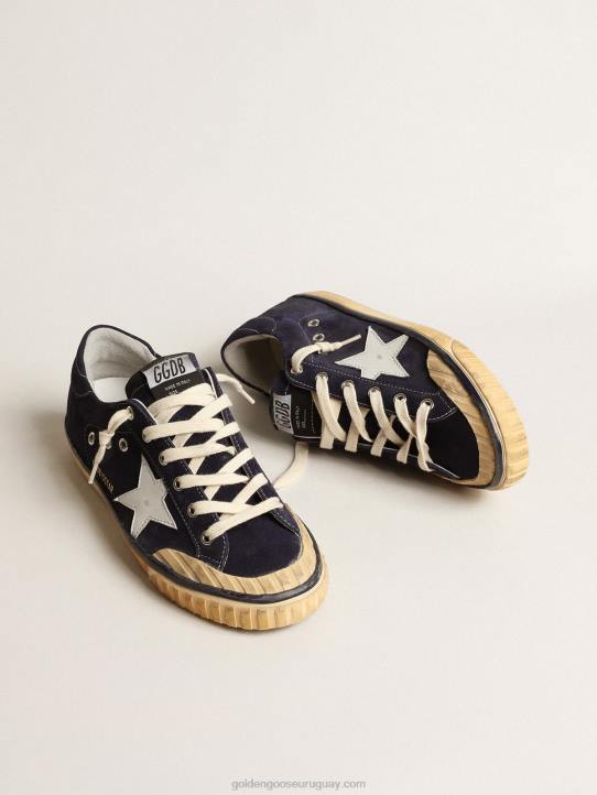 mujer super-star penstar ltd de ante azul con estrella blancaGolden Goose 02H6195
