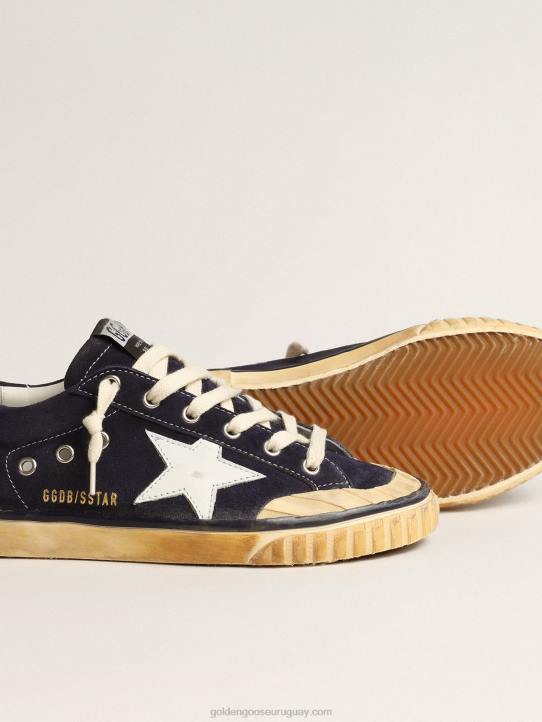 mujer super-star penstar ltd de ante azul con estrella blancaGolden Goose 02H6195