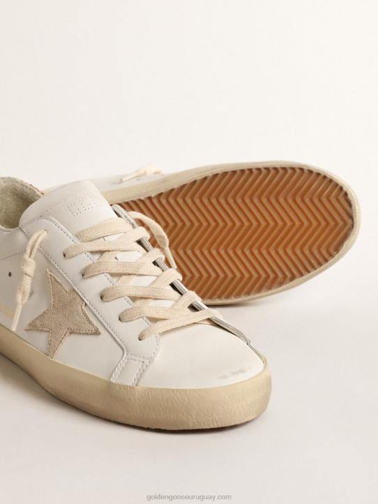 mujer superestrella con estrella de ante y refuerzo del talón con purpurina rosa melocotónGolden Goose 02H6197