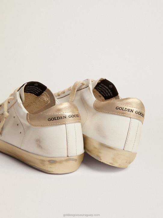 mujer zapatillas deportivas Super-Star con foxing dorado brillante y letras con tachuelas de metalGolden Goose 02H660