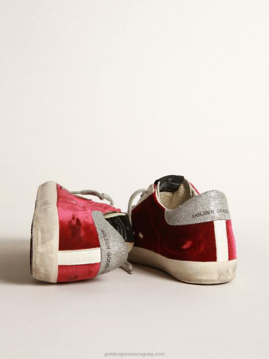 mujer zapatillas deportivas super-star de terciopelo con refuerzo brillante en el talónGolden Goose 02H673