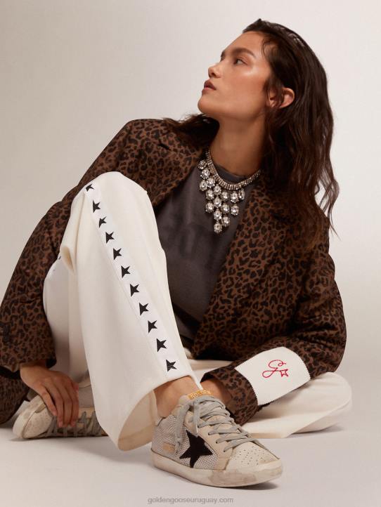 mujer zapatillas super-star de piel con inserción de mallaGolden Goose 02H670
