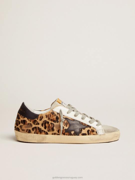mujer zapatillas super-star de piel flocada con estampado de leopardoGolden Goose 02H6272