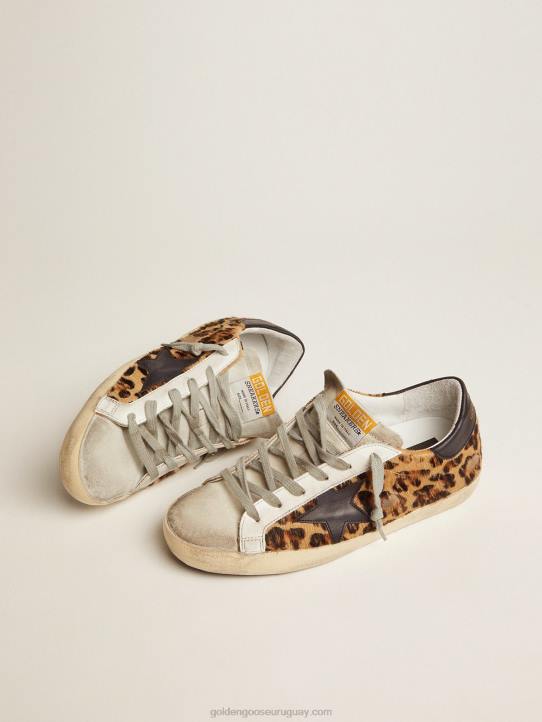 mujer zapatillas super-star de piel flocada con estampado de leopardoGolden Goose 02H6272