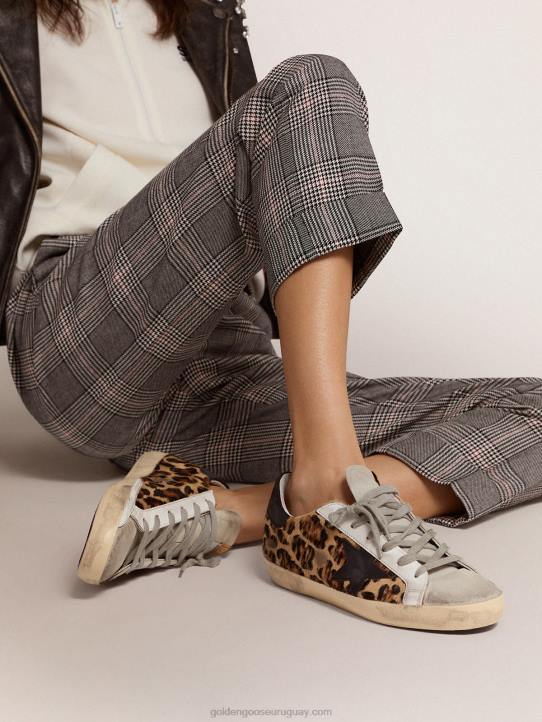 mujer zapatillas super-star de piel flocada con estampado de leopardoGolden Goose 02H6272