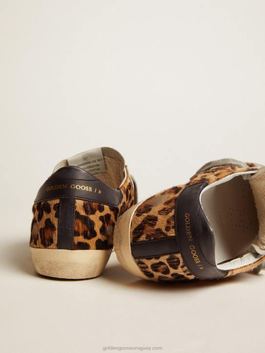 mujer zapatillas super-star de piel flocada con estampado de leopardoGolden Goose 02H6272
