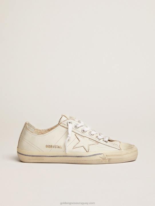 mujer zapatillas v-star de piel con efecto vintageGolden Goose 02H6115