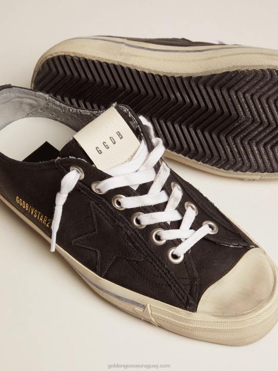 mujer zapatillas v-star de piel con efecto vintageGolden Goose 02H6132