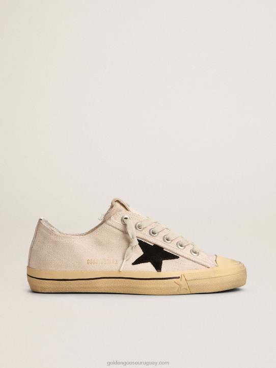 mujer zapatillas v-star ltd con estrella de ante negro y letras bordadasGolden Goose 02H6113