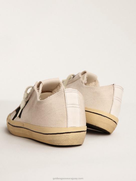 mujer zapatillas v-star ltd con estrella de ante negro y letras bordadasGolden Goose 02H6113
