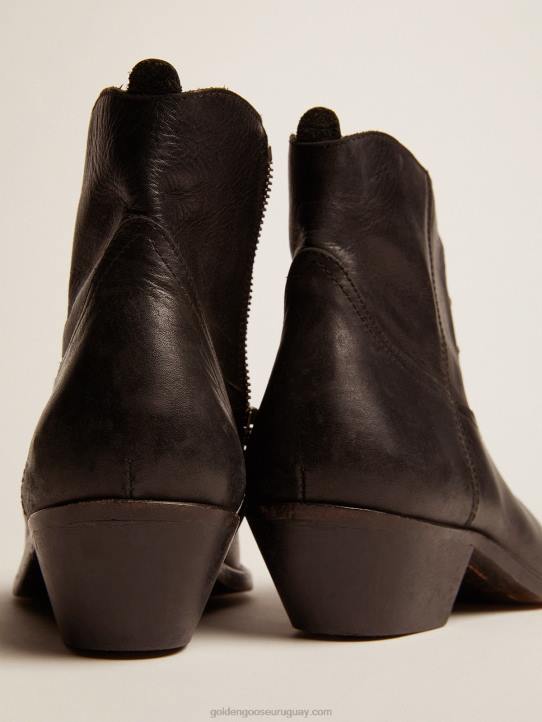 mujer Botines juveniles de piel con adorno estilo cowboyGolden Goose 02H6429