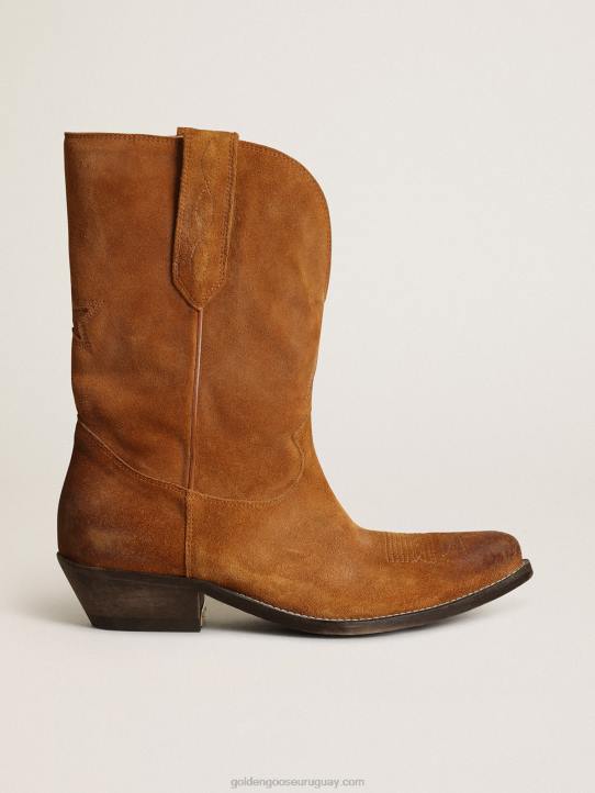 mujer botas bajas wish star en ante color tabaco con estrella incrustadaGolden Goose 02H6430