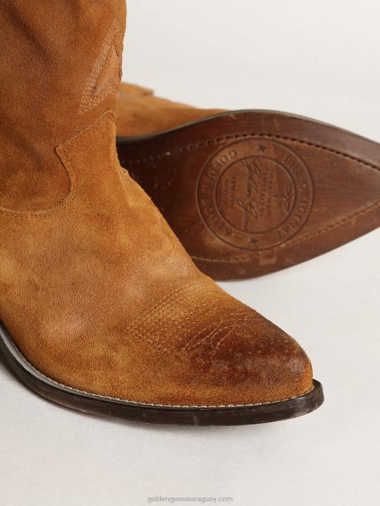 mujer botas bajas wish star en ante color tabaco con estrella incrustadaGolden Goose 02H6430