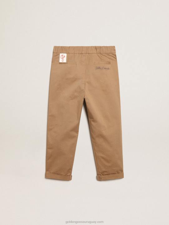 chinos de niño en algodón color carameloGolden Goose 02H6910