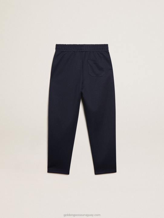 niños Joggers azul oscuro con franja blanca y estrellas a contrasteGolden Goose 02H6912