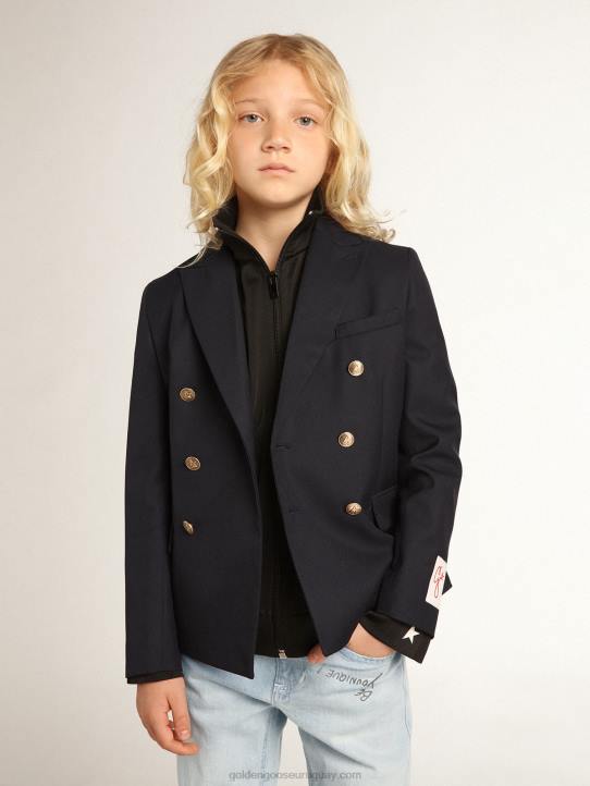 americana de niño azul oscuro con doble botonaduraGolden Goose 02H6907