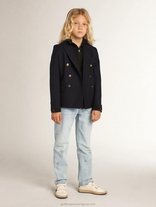 americana de niño azul oscuro con doble botonaduraGolden Goose 02H6907