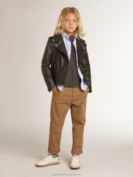 camisa de niño con rayas celestesGolden Goose 02H6889