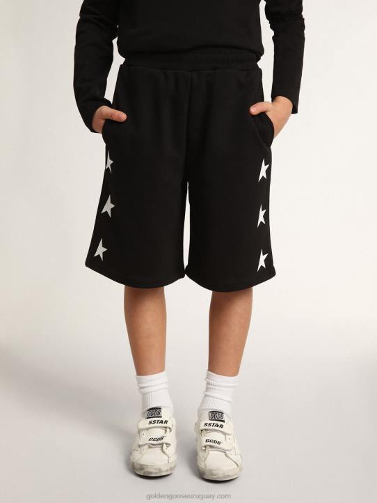 niños Bermudas colección estrellas negras con estrellas blancas en contrasteGolden Goose 02H6887