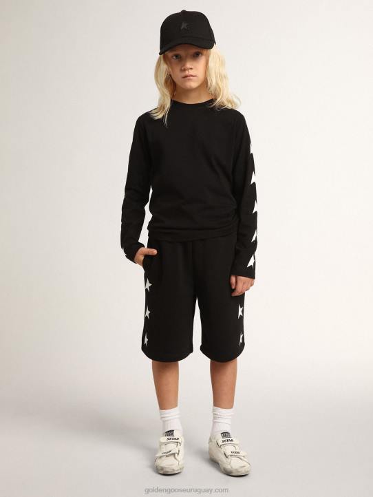 niños Bermudas colección estrellas negras con estrellas blancas en contrasteGolden Goose 02H6887