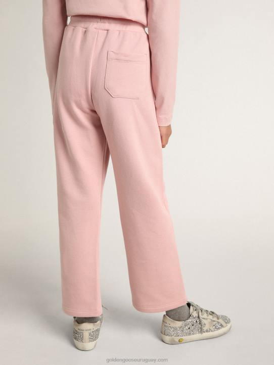 niños Pantalón jogging colección estrella rosa con estrella de purpurina plateada en la parte delanteraGolden Goose 02H6885
