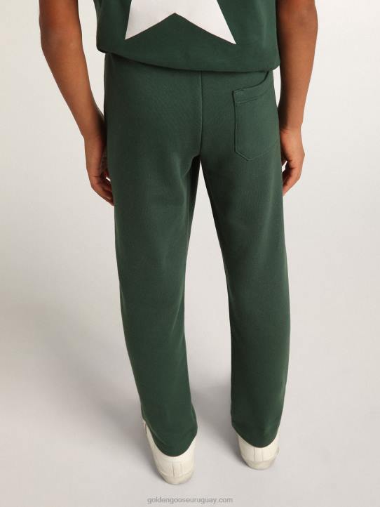niños Pantalón jogging colección star verde intenso con estrellas blancas a contrasteGolden Goose 02H6911