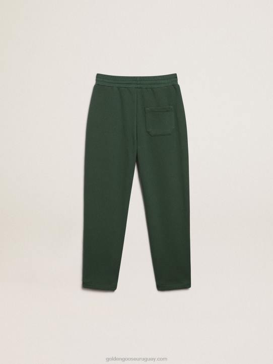 niños Pantalón jogging colección star verde intenso con estrellas blancas a contrasteGolden Goose 02H6911
