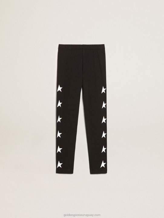 niños legging colección estrellas negras con estrellas blancas a contrasteGolden Goose 02H6884