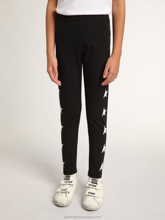niños legging colección estrellas negras con estrellas blancas a contrasteGolden Goose 02H6884