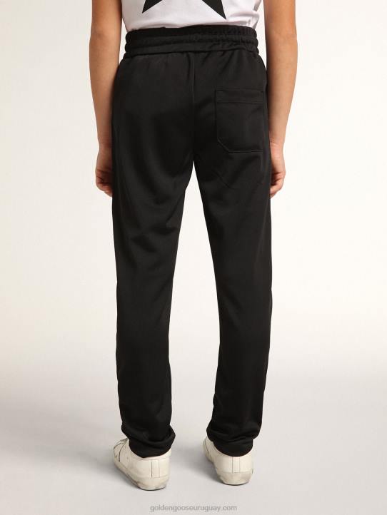 niños joggers negros con estrellas a los ladosGolden Goose 02H6877