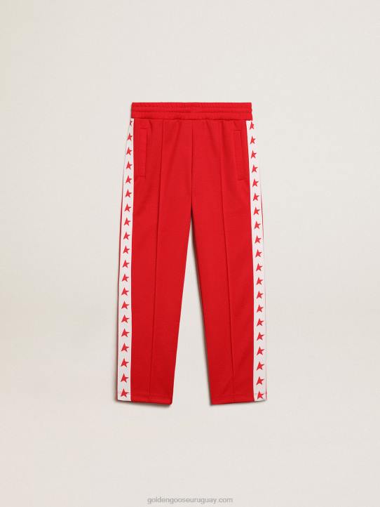 niños joggers rojos con estrellas a los ladosGolden Goose 02H6882