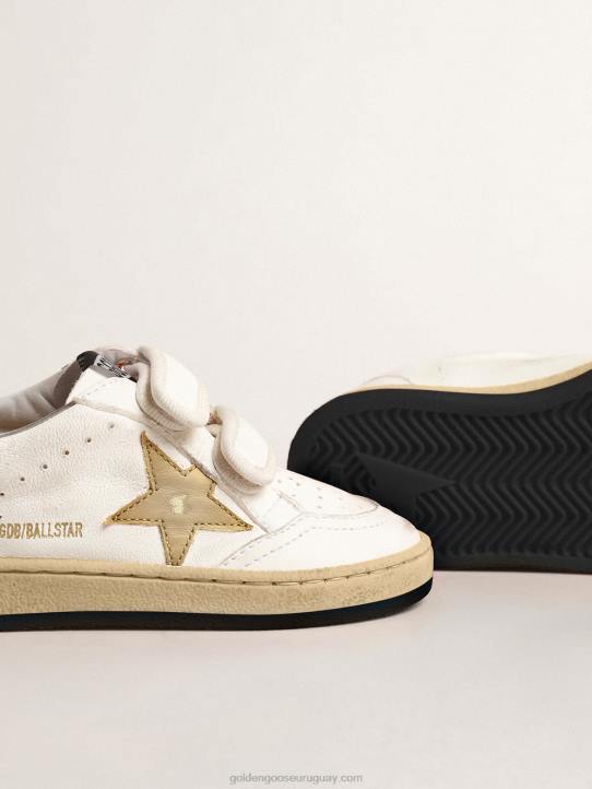 niños balón star young con estrella de piel metalizada dorada y refuerzo en el talónGolden Goose 02H6874
