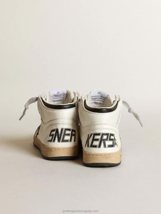 niños Zapatillas deportivas young sky-star de napa blanca con estrella de cuero negro y refuerzo en el talónGolden Goose 02H6870
