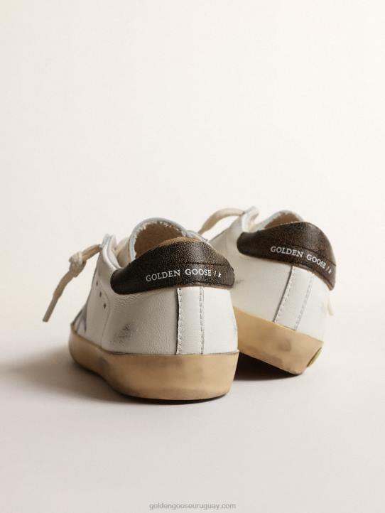 niños super-star young en napa con estrella estampada y refuerzo negro en el talónGolden Goose 02H6875