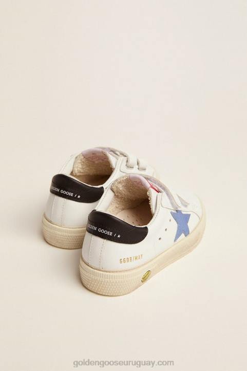 niños Juniors de la vieja escuela con estrella azul y lengüeta de talón azul oscuroGolden Goose 02H6852